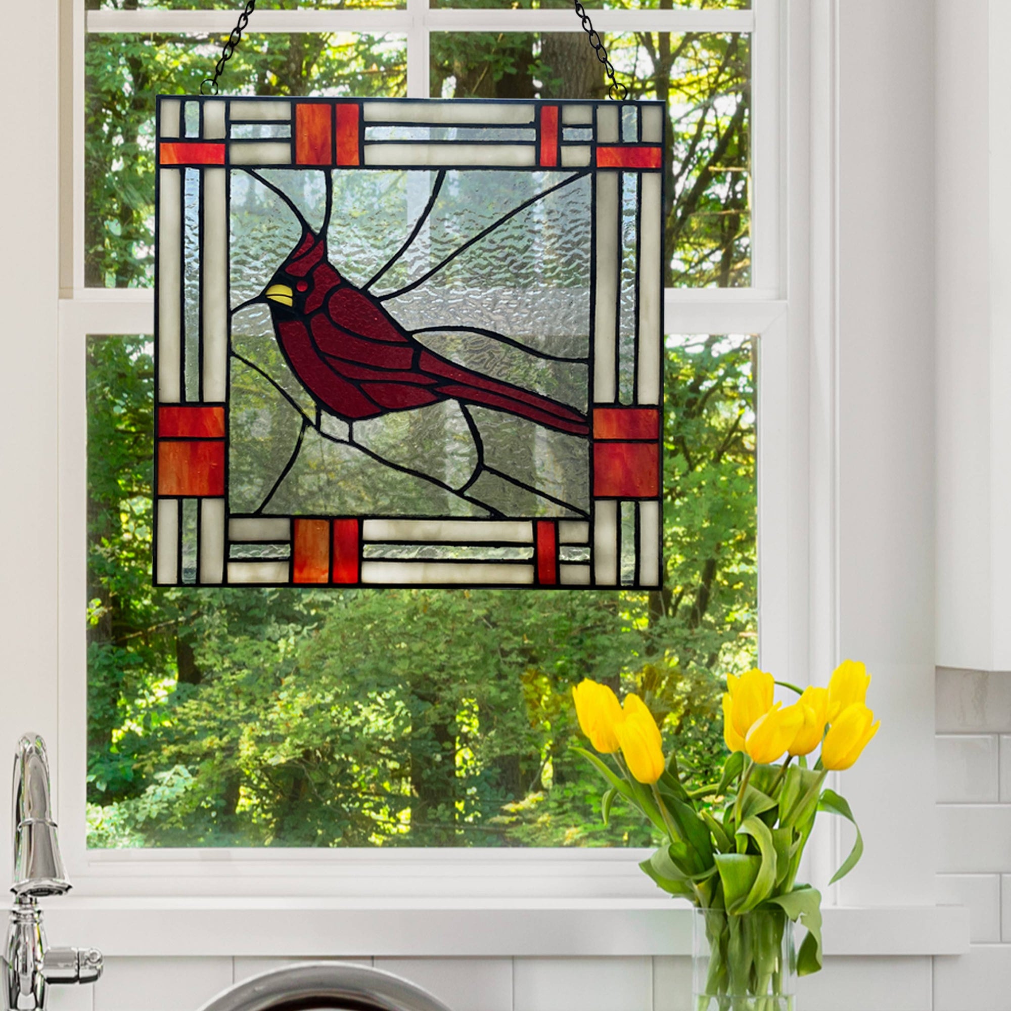 Cardinal Red Window Panel
