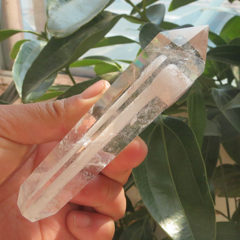Clear Quartz Gemstone crystal pipe - Cast a Stone