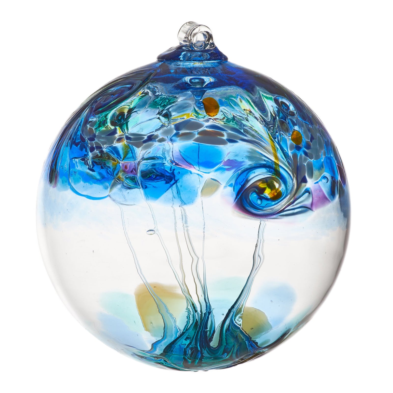 Elements Water Orb | 6" Hand-blown Art Glass Ornament