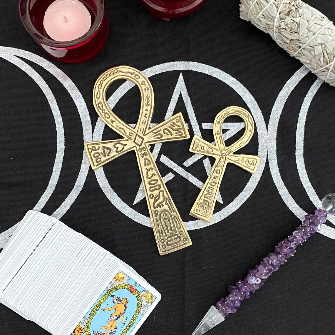 Brass Ankh Altar Tile