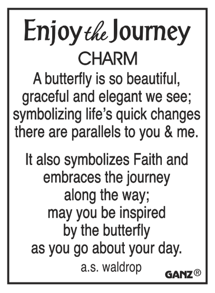 Enjoy the Journey Butterfly Charm | Inspirational Pocket Token