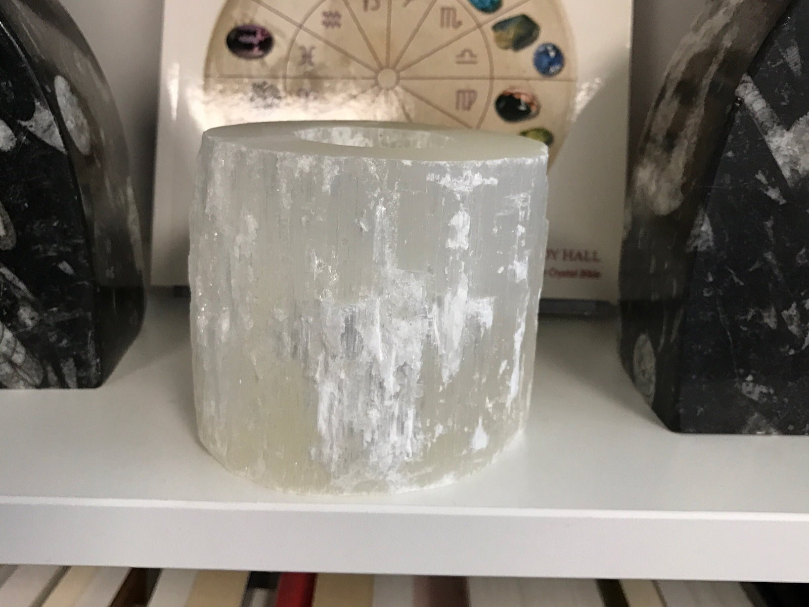 Selenite candleholder - Cast a Stone