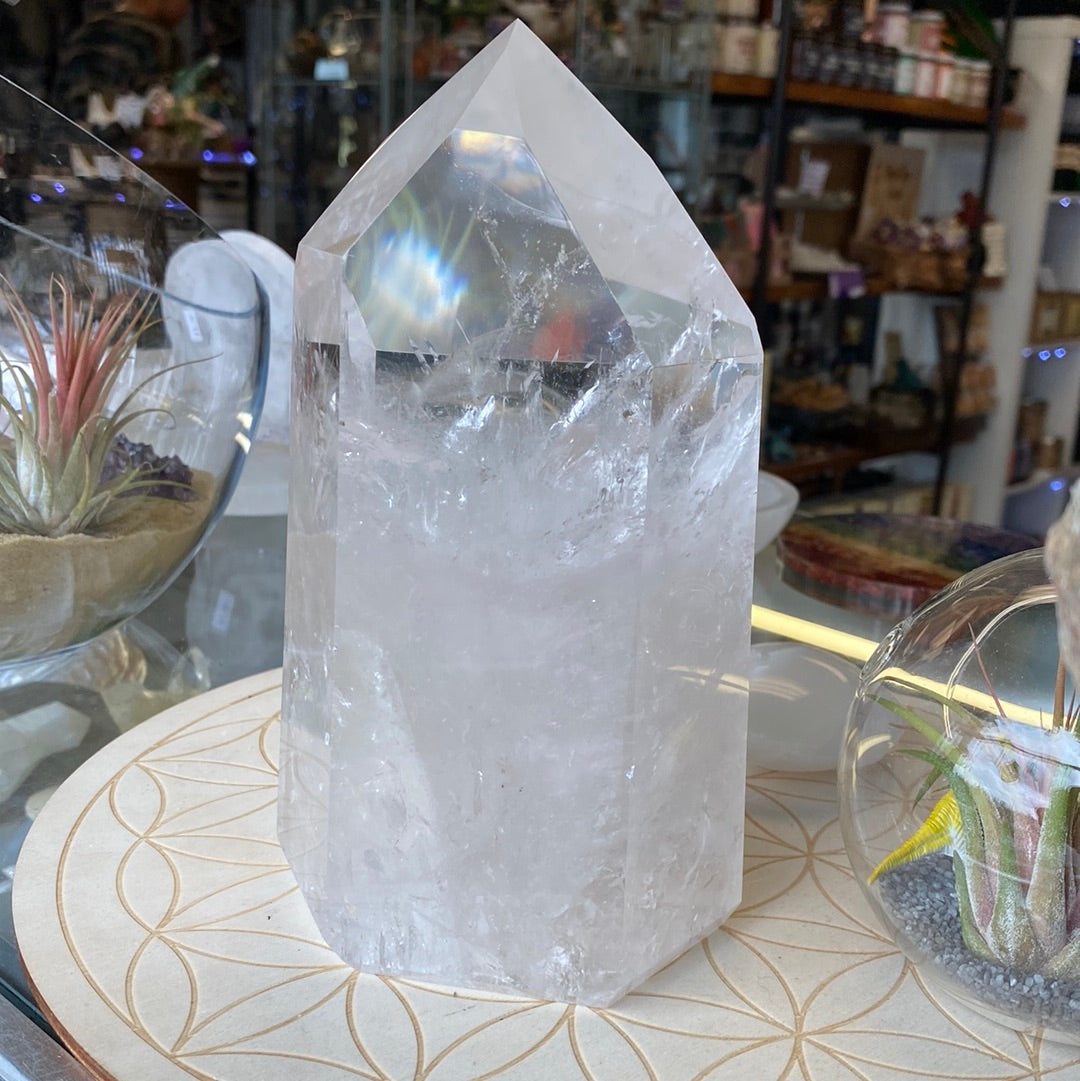Clear Quartz has been used as a healing tool since Ancient times. In Shamanic practices, Clear Quartz is referred to as the “light-stone”, an instrument of clairvoyance.