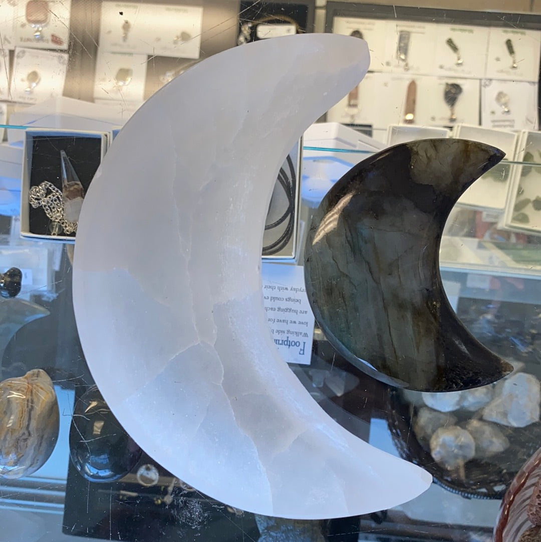 Selenite Moon Gemstone Bowl