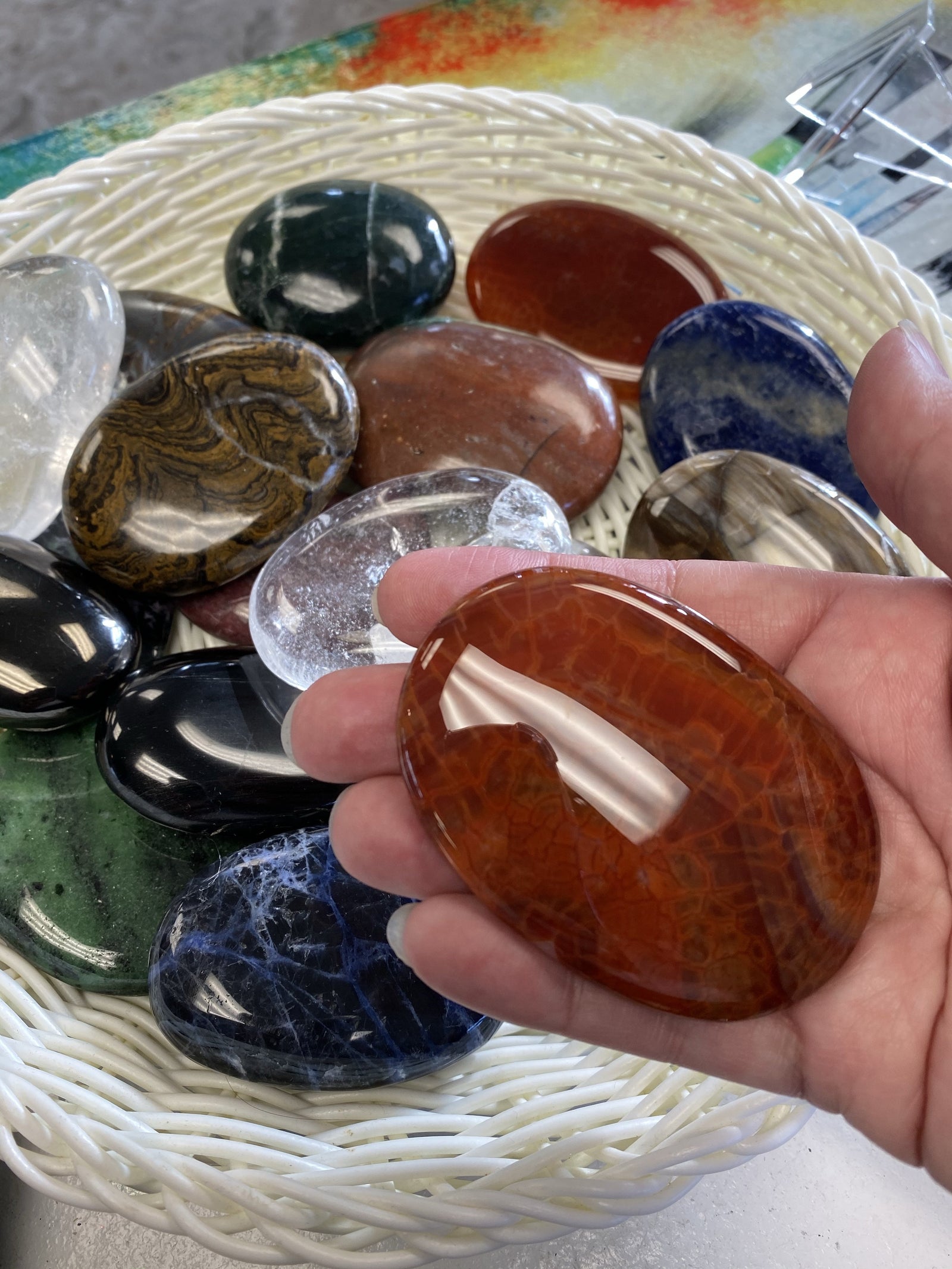 Premium Large Palm Stone - Assorted Styles