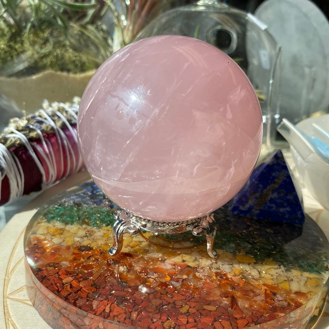 Rose Quartz Gemstone Sphere