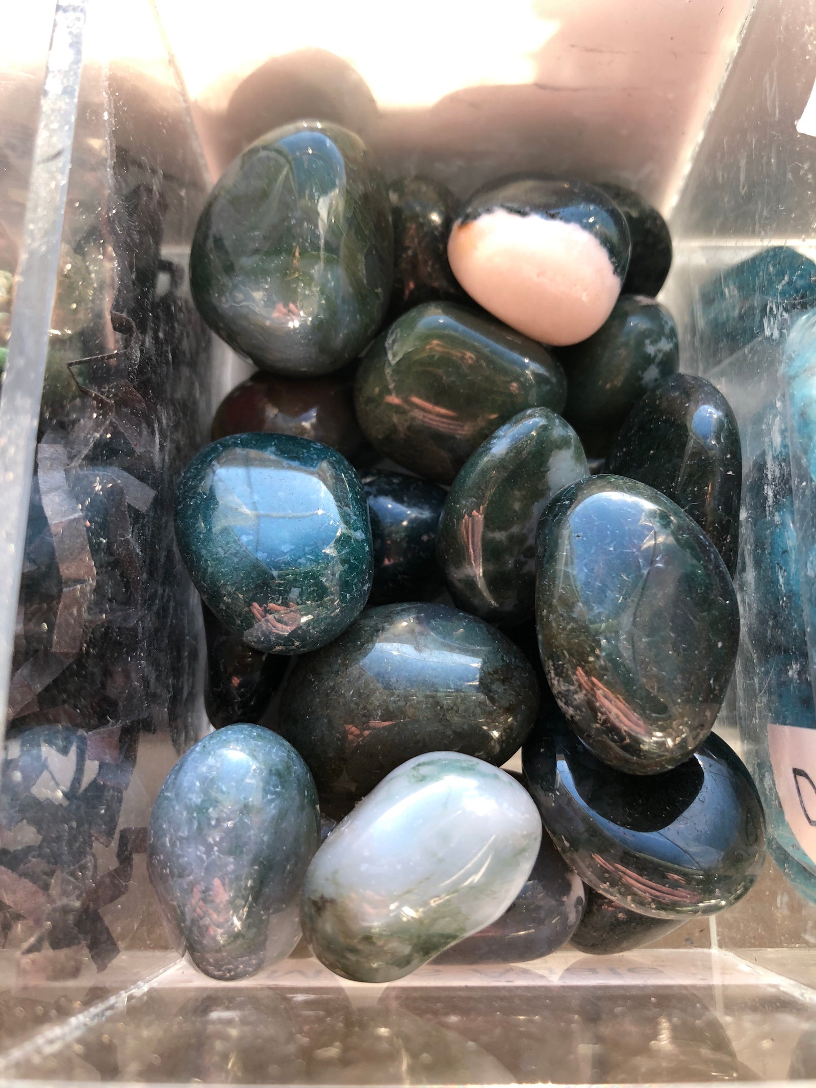 Moss Agate Tumbled Gemstone