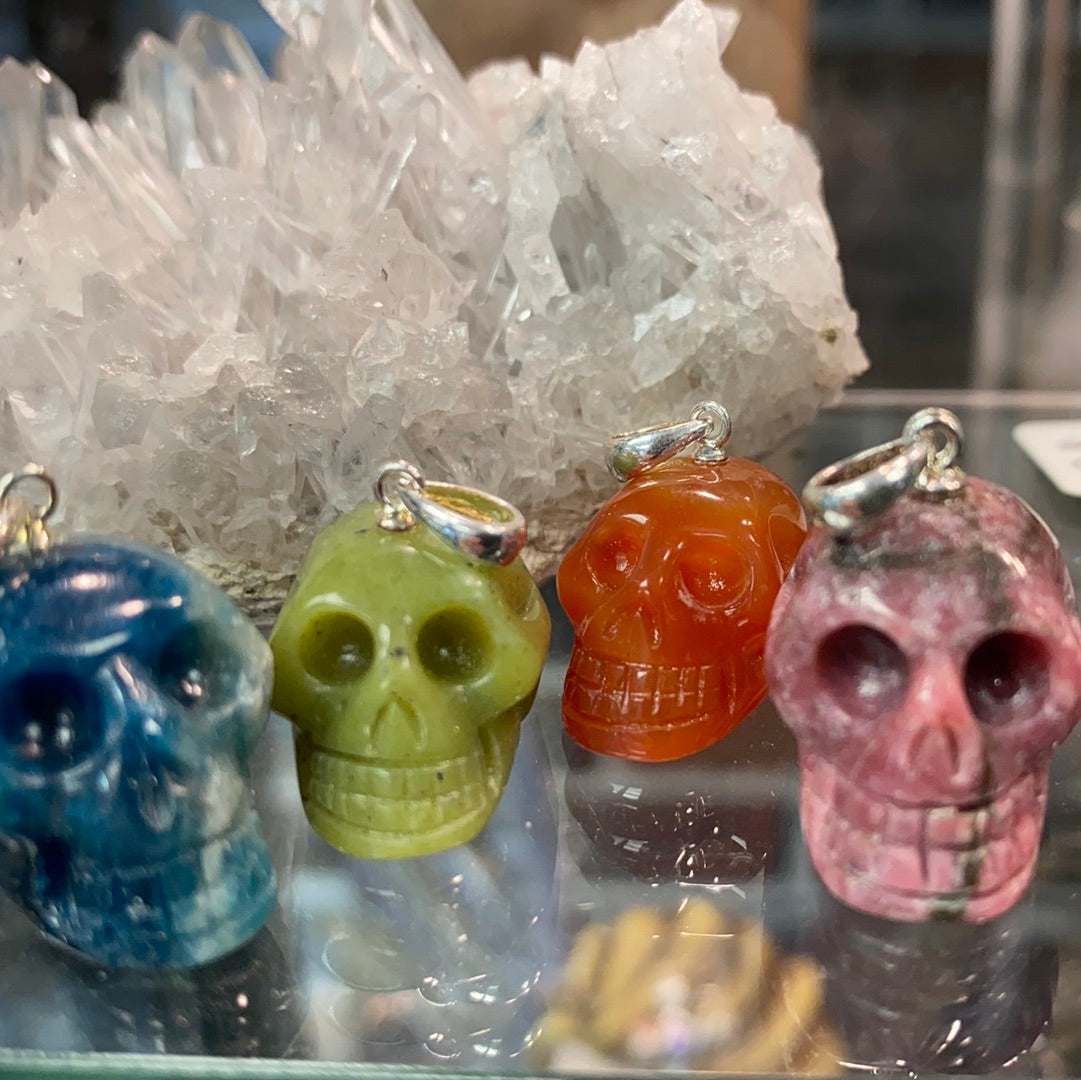 Natural Crystal Skull Pendant