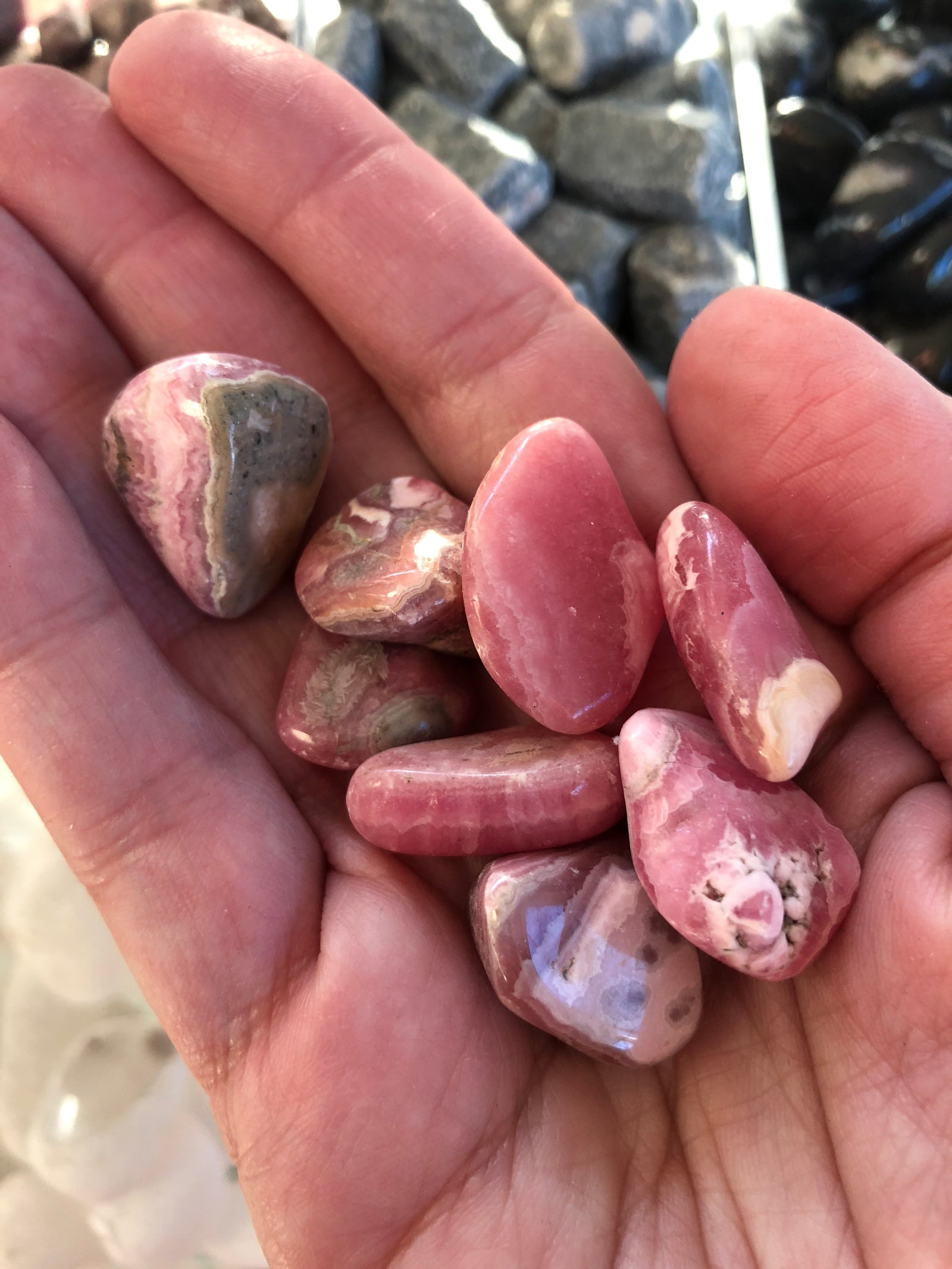 Rhodochrosite Tumbled Gemstone