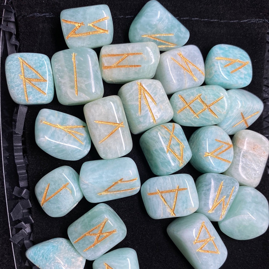 Amazonite Rune Set of 25
