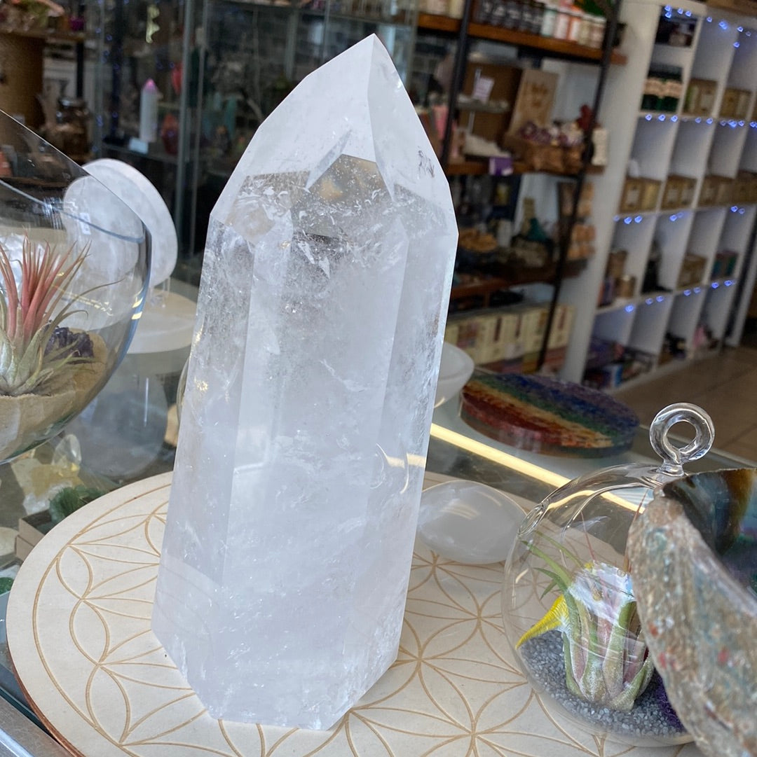 Clear Quartz has been used as a healing tool since Ancient times. In Shamanic practices, Clear Quartz is referred to as the “light-stone”, an instrument of clairvoyance.