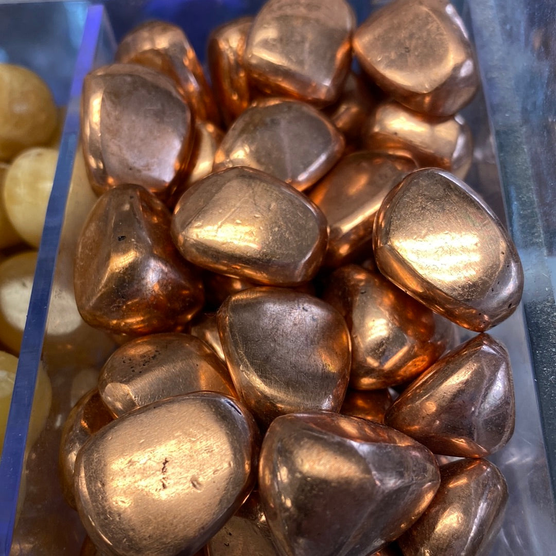 Solid Copper Nugget Polished Tumbled Gemstone