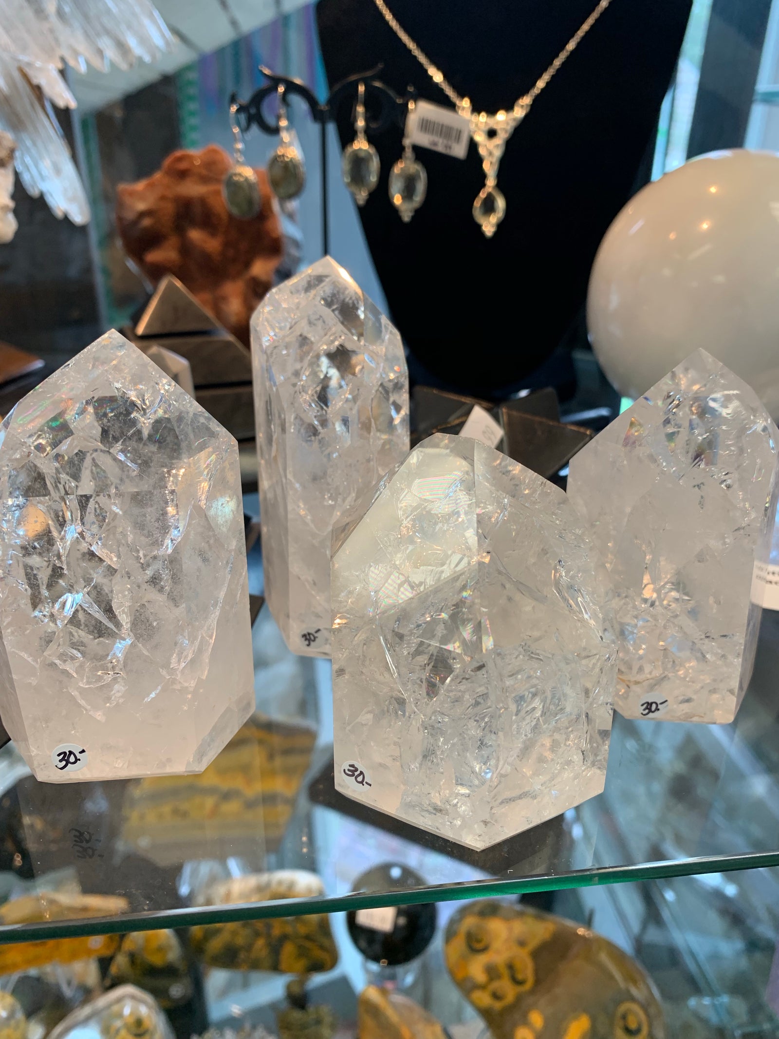 Crackle Quartz Polished Gemstone Point