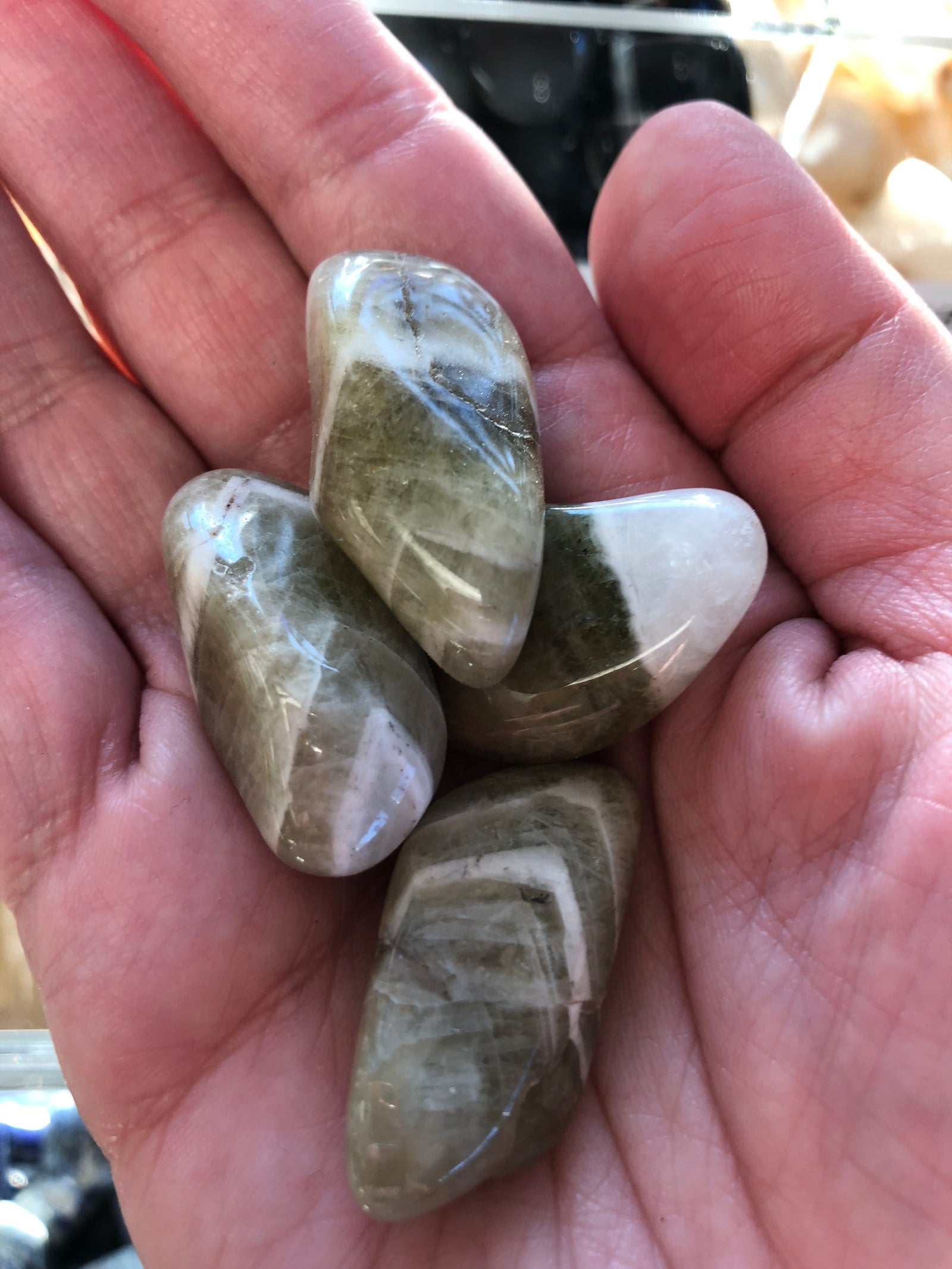 Prasiolite Tumbled Gemstone