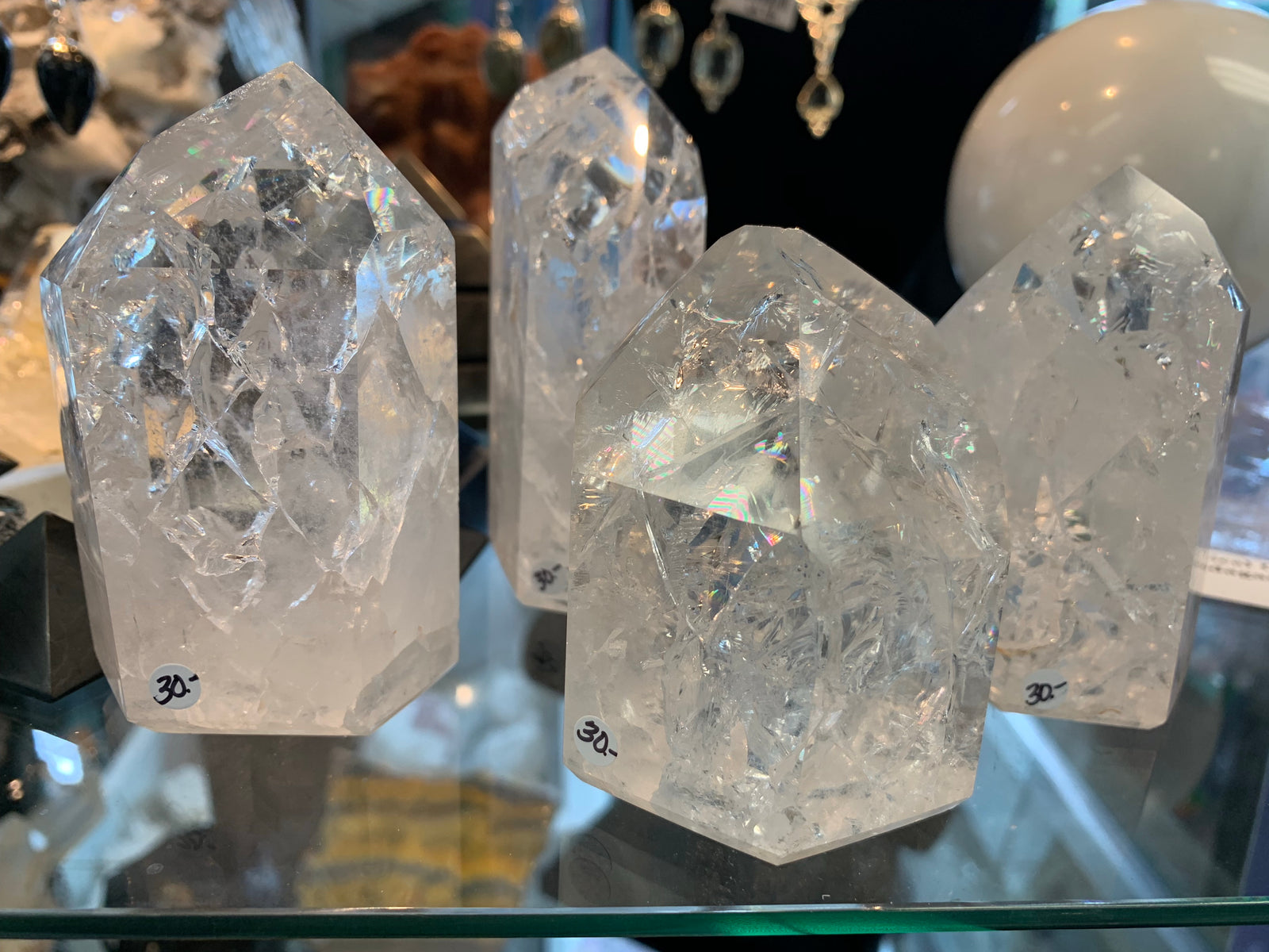 Crackle Quartz Polished Gemstone Point