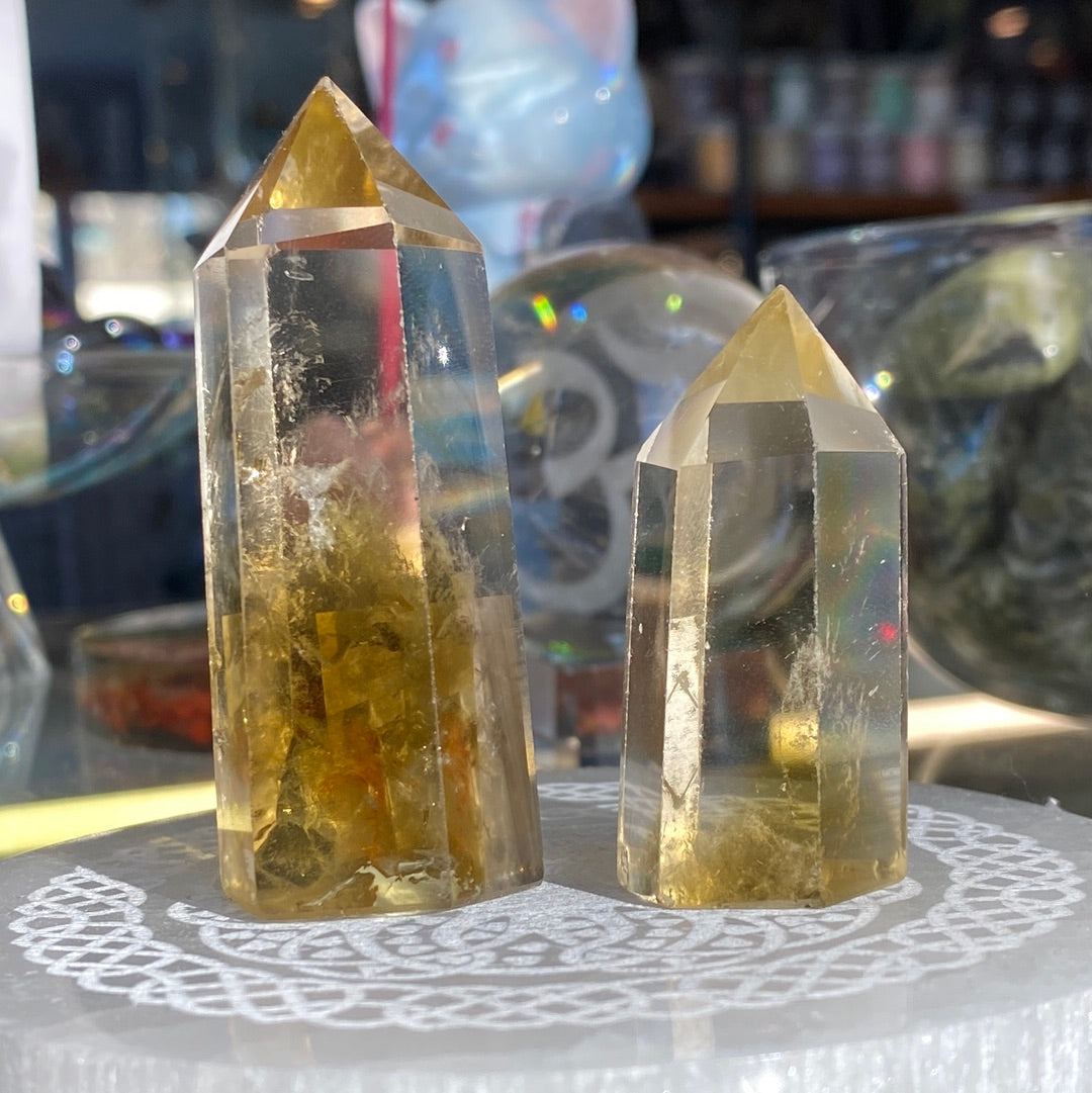 Lemon Topaz Polished Gemstone Point - 2" - 5"