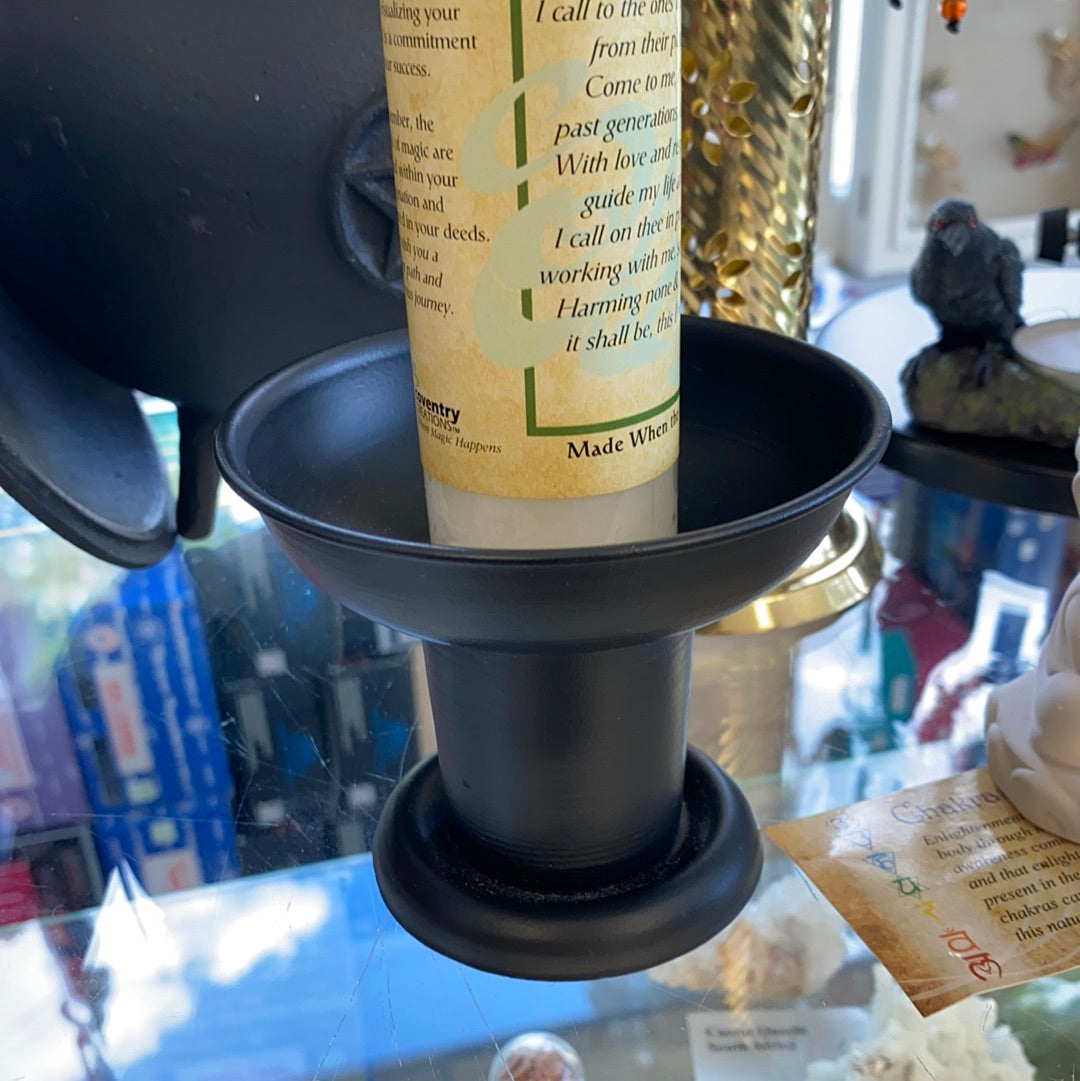 Black Metal Pillar Candle Holder