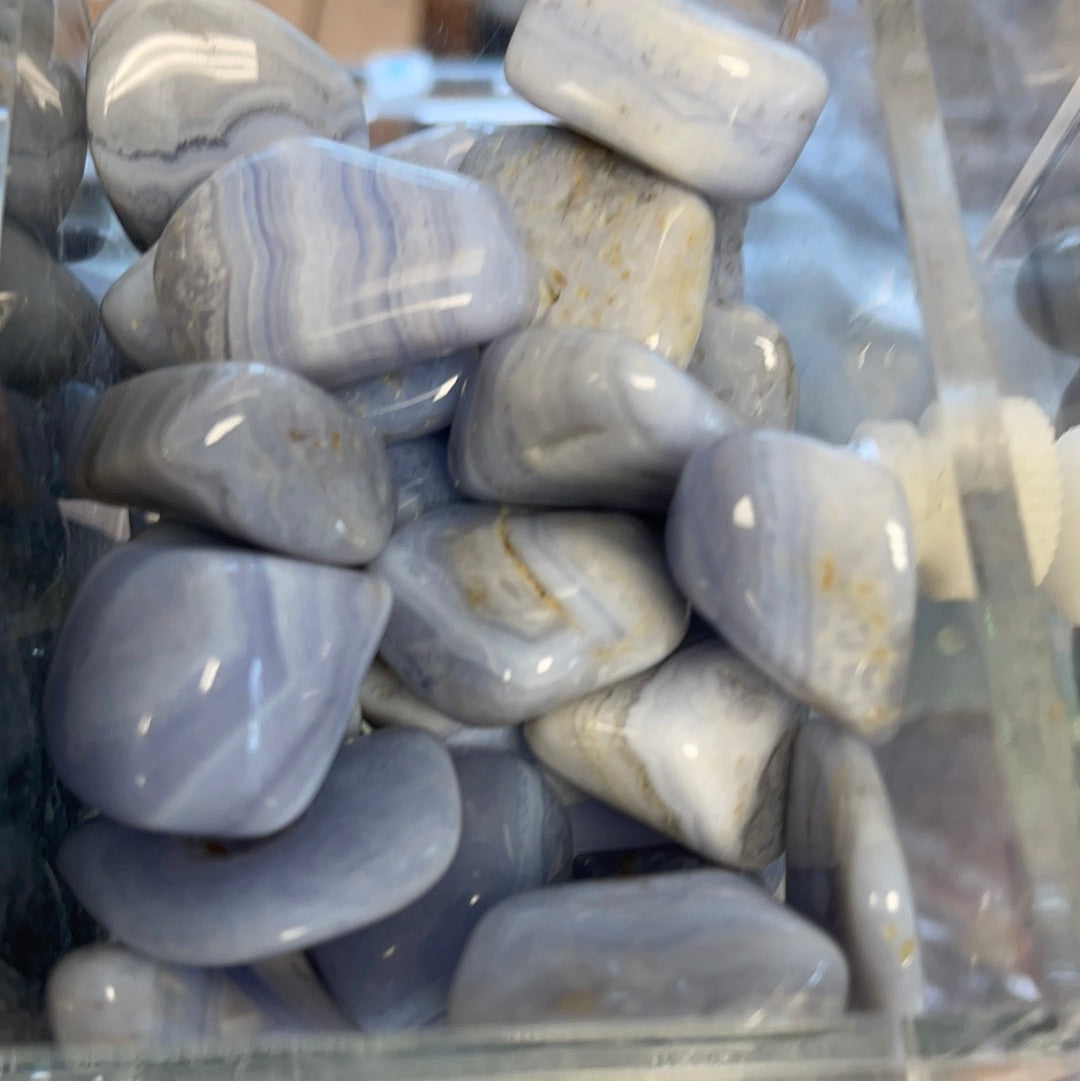 Blue Lace Agate Tumbled Gemstone