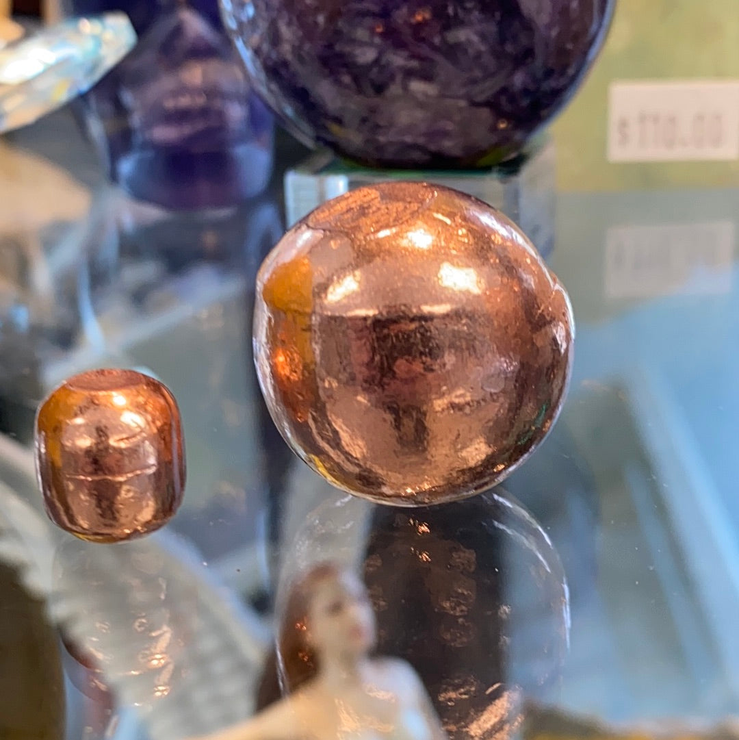 Solid Copper Nugget Polished Tumbled Gemstone