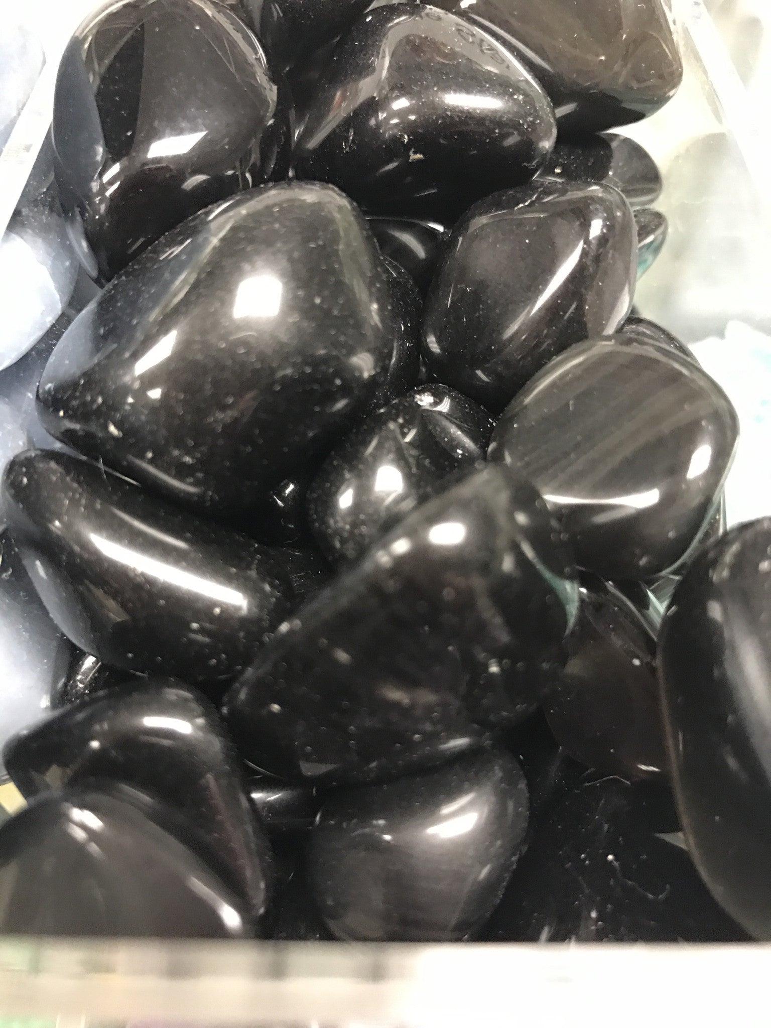 Apache Tears tumbled single gemstone - Cast a Stone