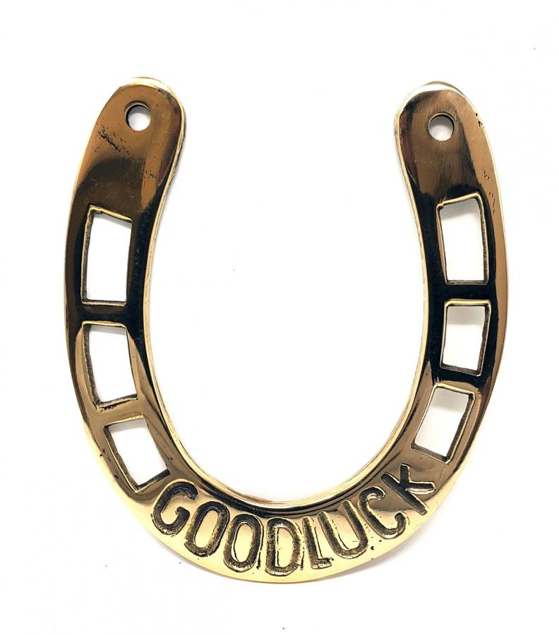 Brass Good Luck Horseshoe Wall Hanging