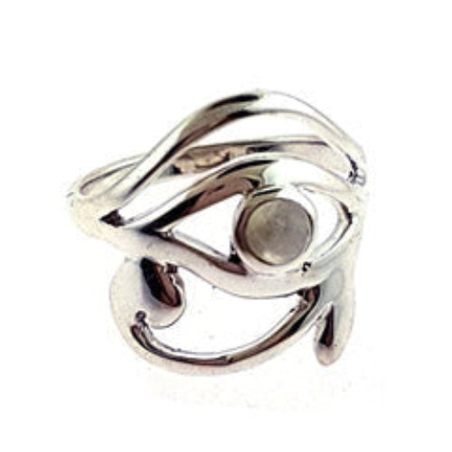 Eye of Horus Moonstone Sterling Ring