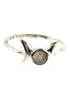 Triple Goddess Moonstone Sterling Ring