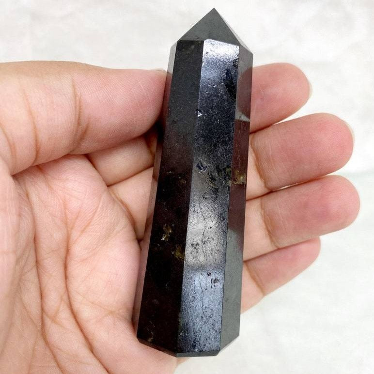 Black Tourmaline Point Polished Gemstone