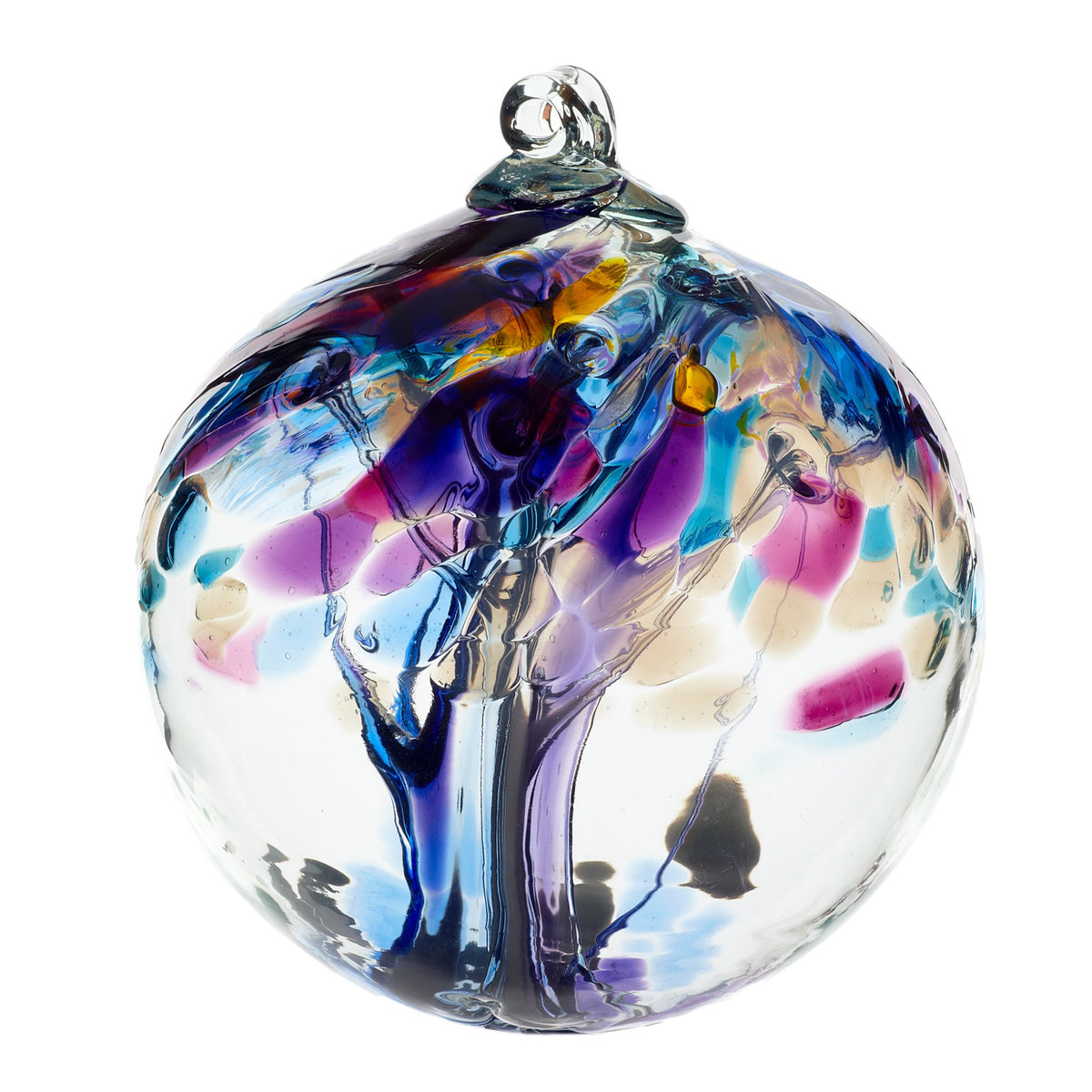 Tree of Enchantment Ball | Mindfulness 6&quot; Hand-blown Art Glass Ornament