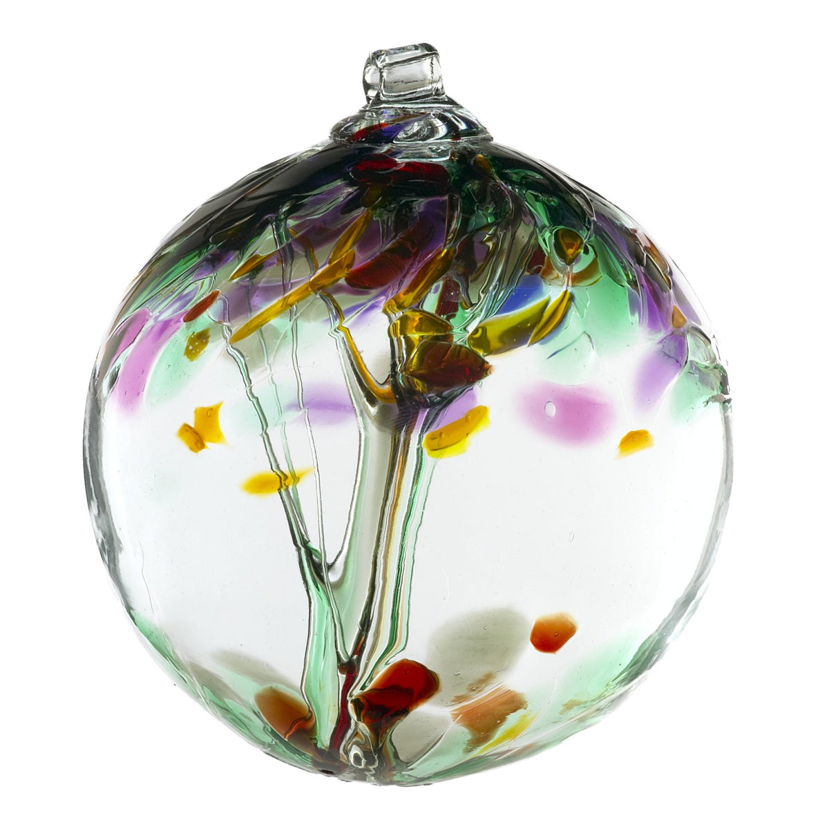 Tree of Enchantment Ball | Remembrance 6&quot; Hand-blown Art Glass Ornament