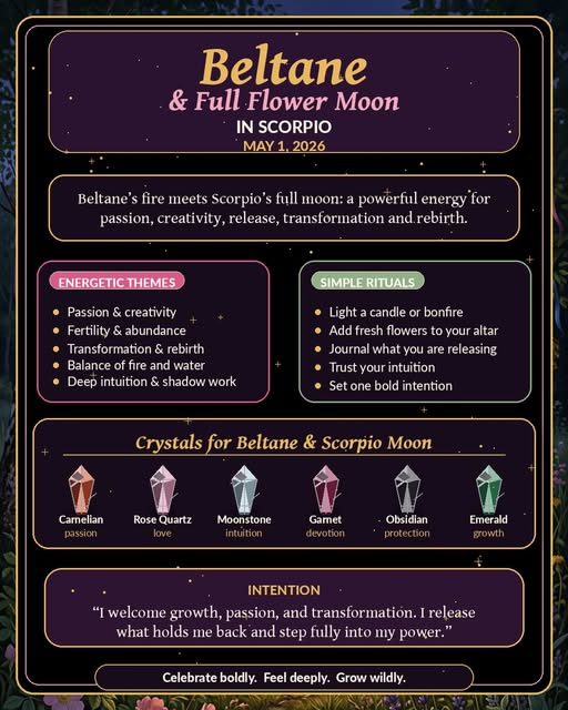 Fire & Moonlight: Beltane Magic and the Scorpio Full Moon