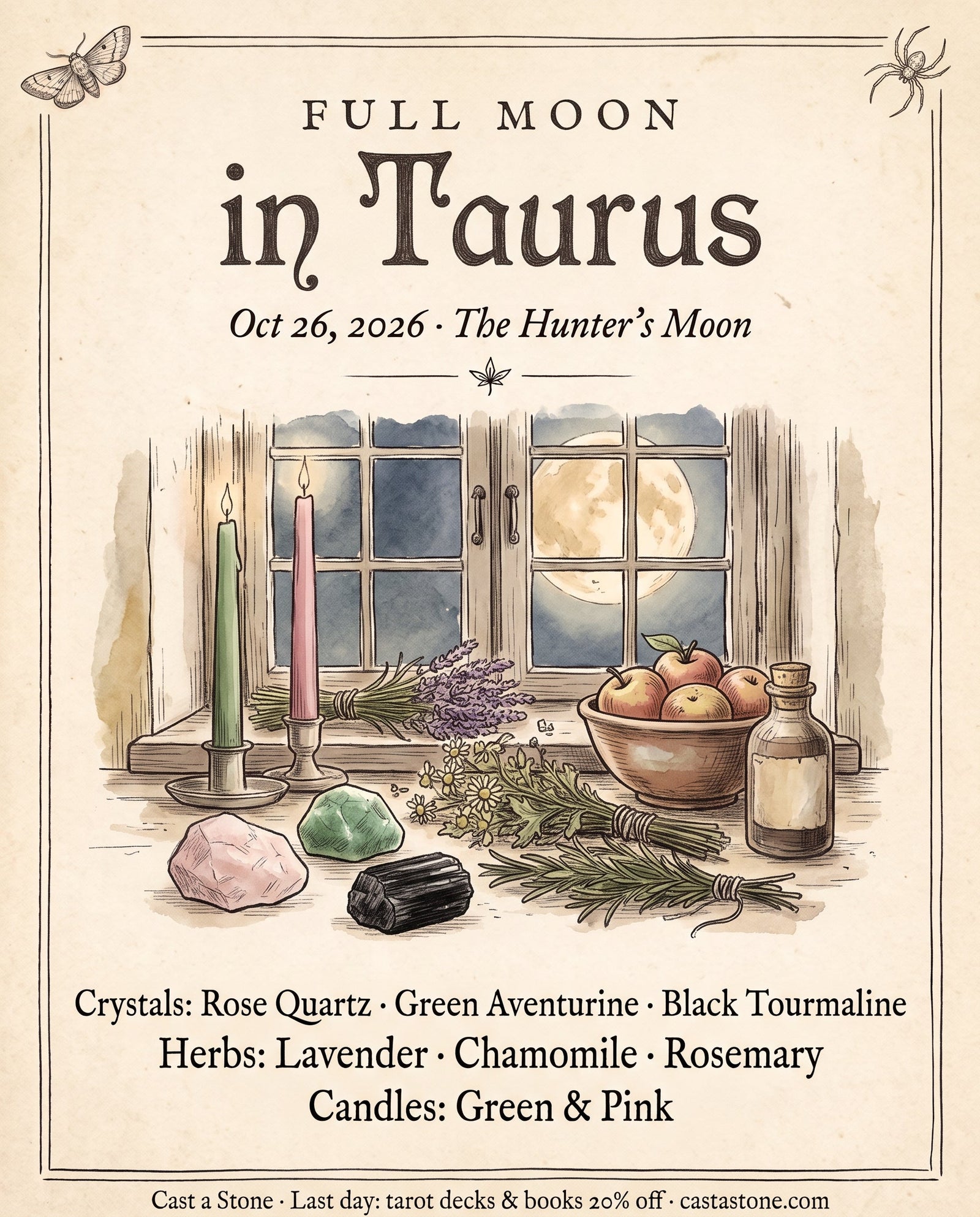 Full Moon in Taurus 2026: Hunter's Moon Comfort, Cash & a Simple Ritual