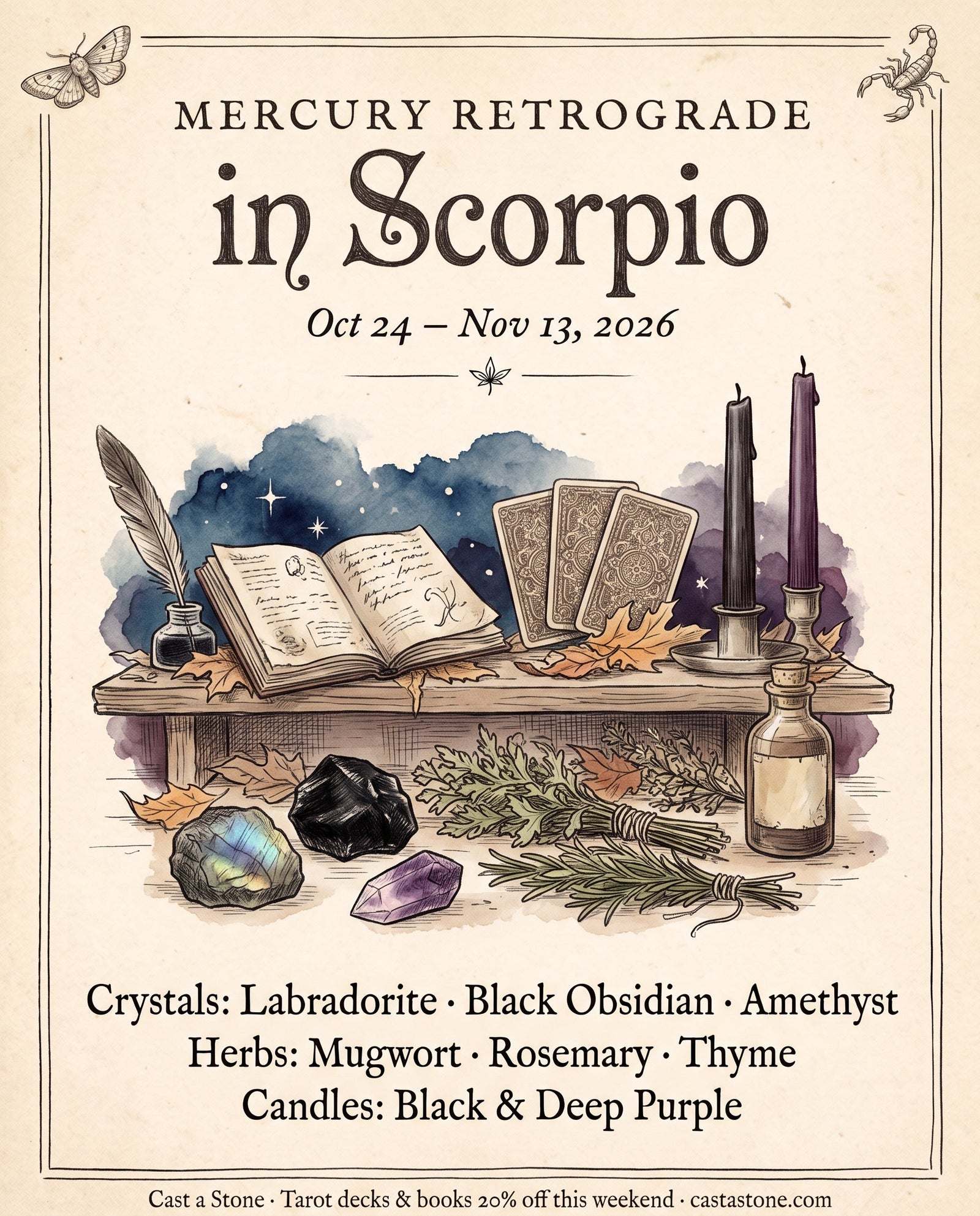 Mercury Retrograde 2026: Scorpio Secrets, Shadow Work & a Simple Ritual
