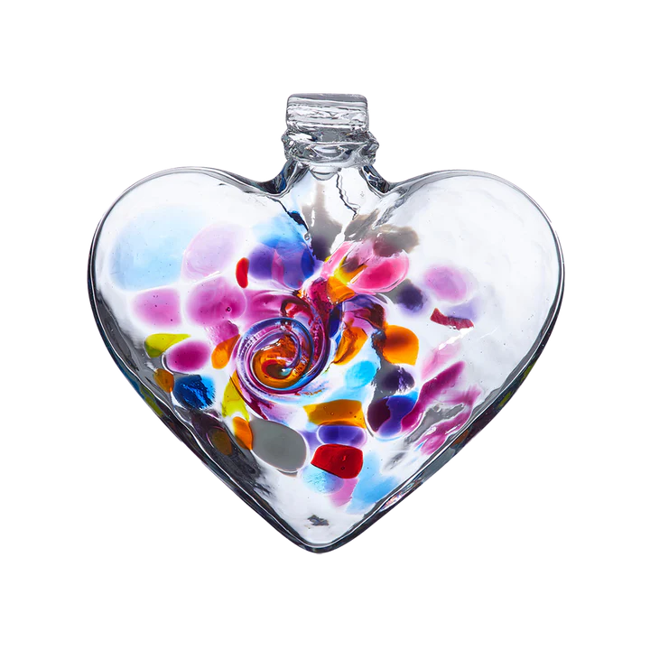 Heart of Glass Wonder color Hand-blown Art Glass Ornament