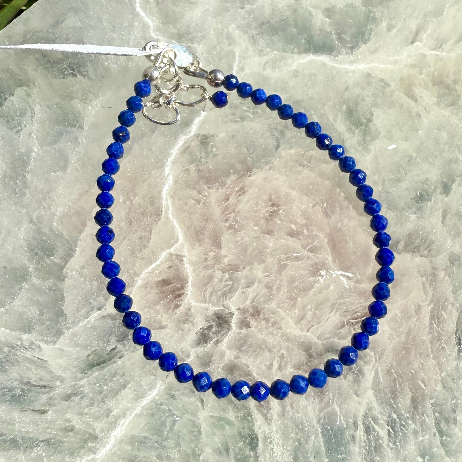 Dainty Faceted Gemstone Bracelet