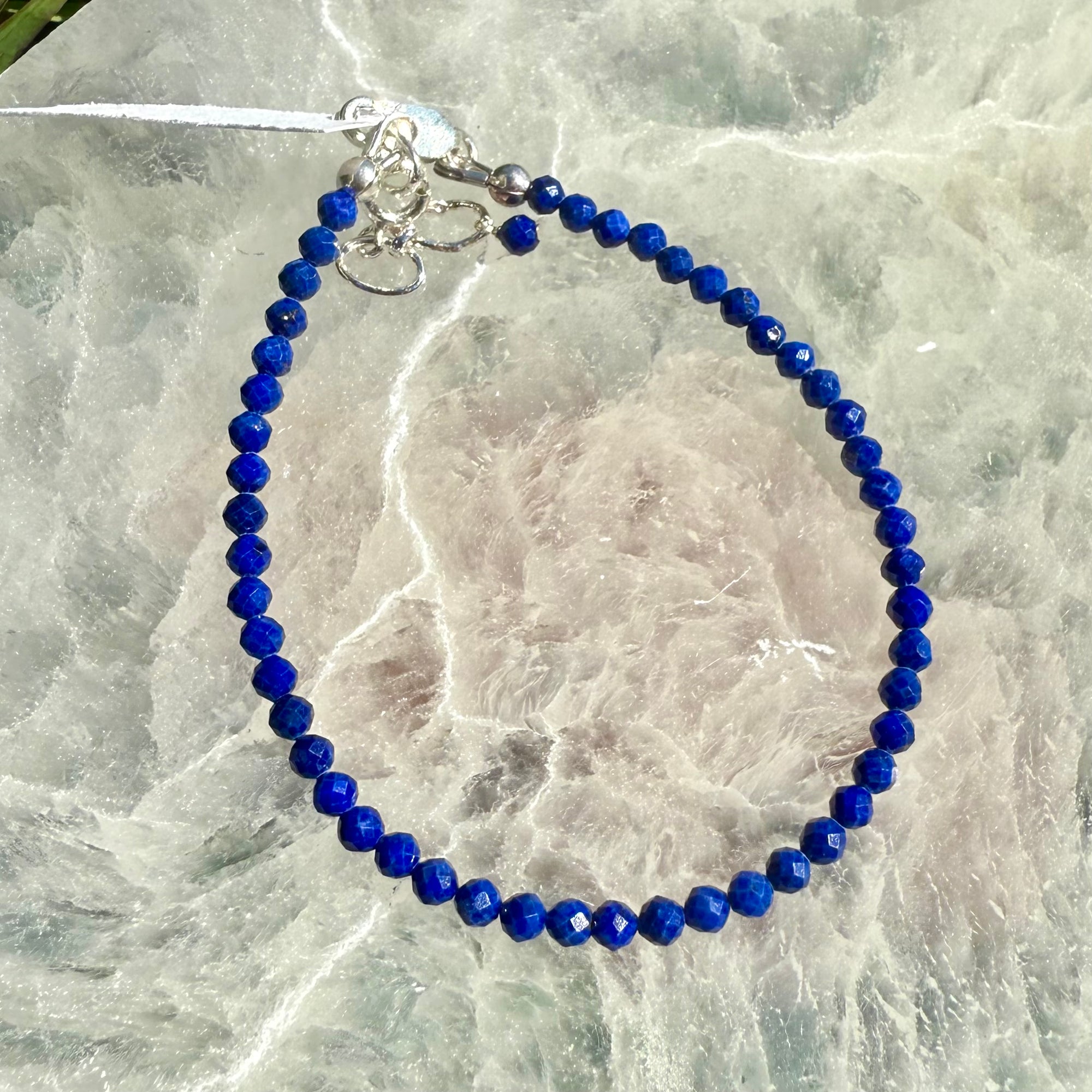 Dainty Faceted Gemstone Bracelet