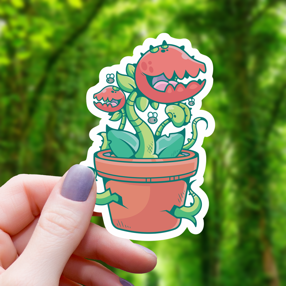 Venus Fly Trap Houseplant Sticker - 3"