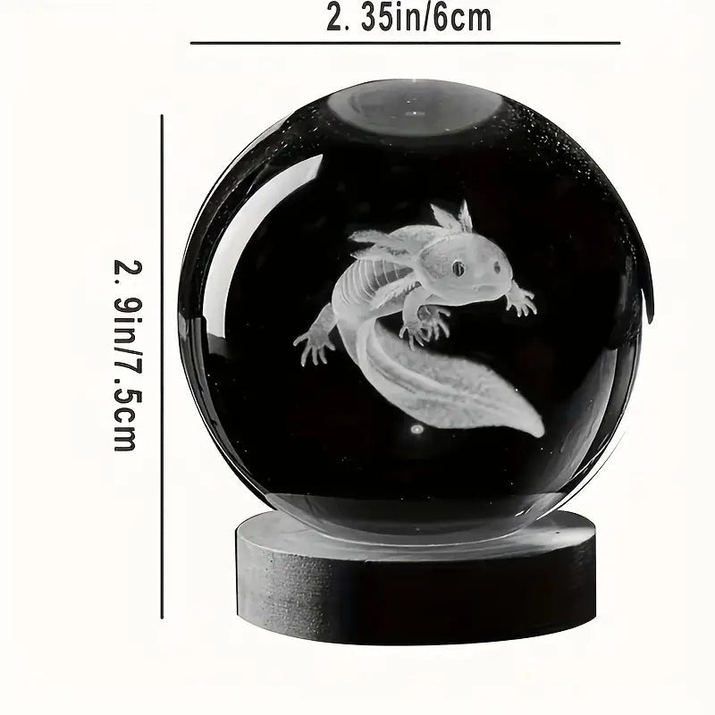 Clear Glass Sphere with Engraved Image