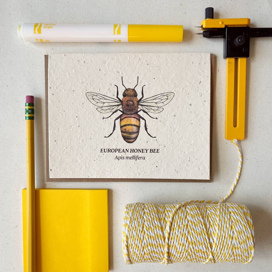 Honey Bee Plantable Wildflower Seed Card