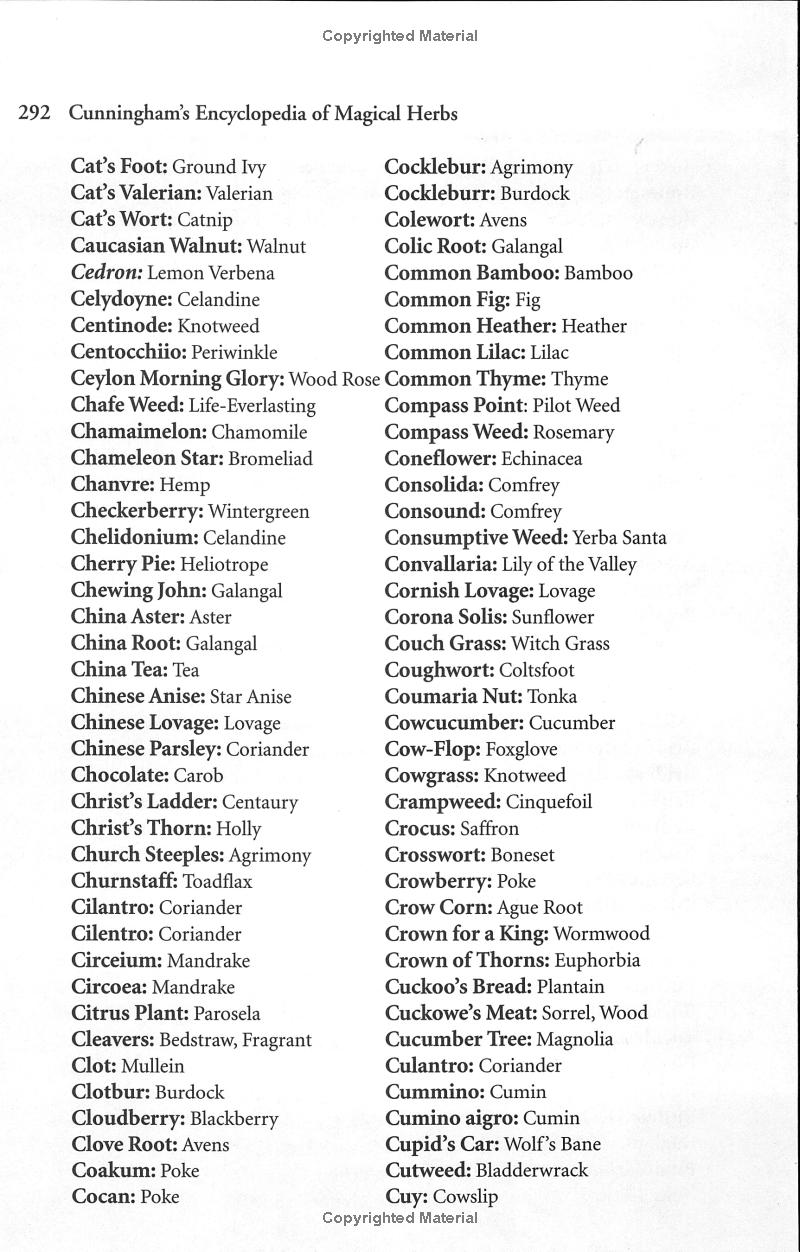 Cunningham's Encyclopedia of Magical Herbs