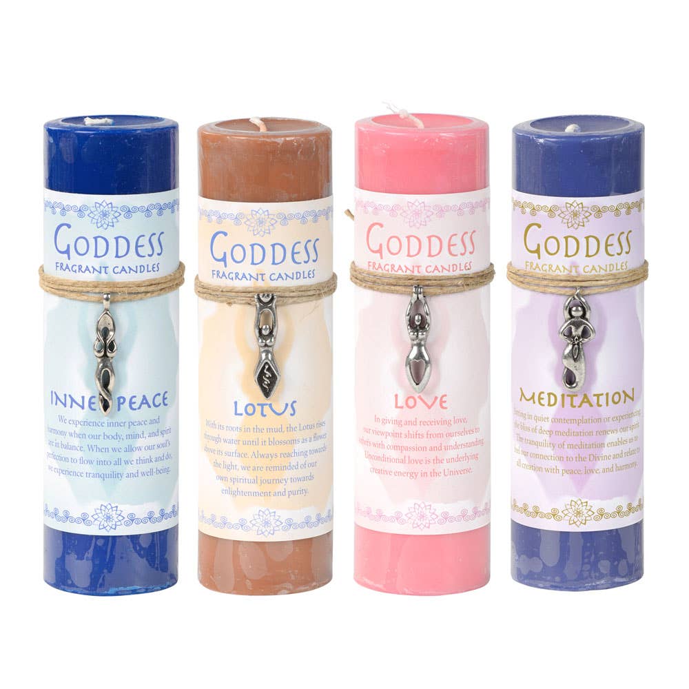 Goddess Pewter Pendant Candle