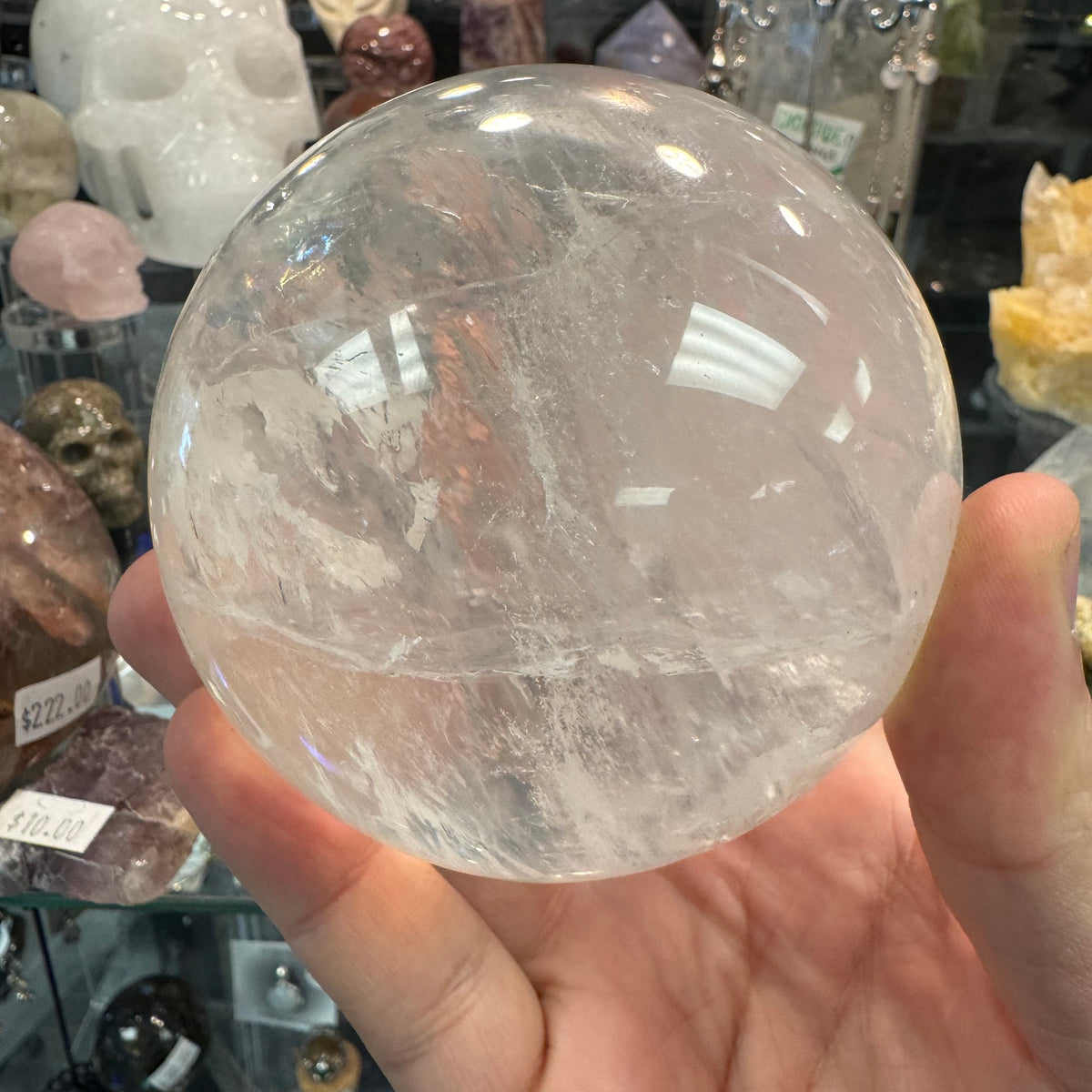 Large Clear Quartz Sphere 932g – Natural Polished Crystal Ball | Substantial Crystal