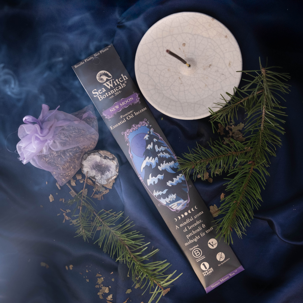 New Moon Premium Incense: with Lavender, Patchouli & Fir Needle