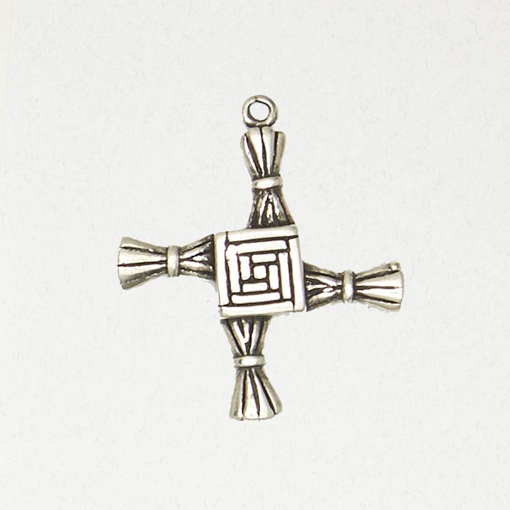 Celtic Pewter Pendant Necklace - Brigid’s Cross