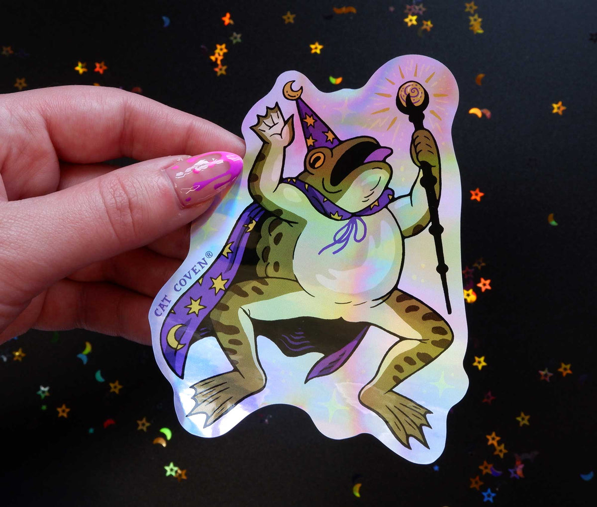 Toad Wizard - Holographic Sticker