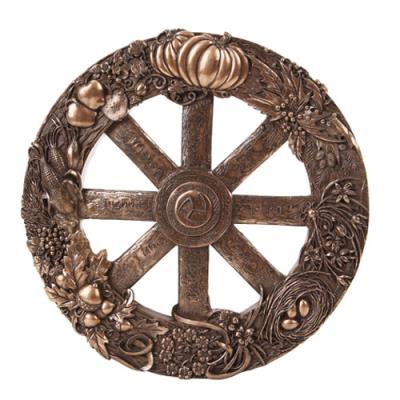 Pagan Wheel of the Year – Bronze Finish Wall Plaque (11")