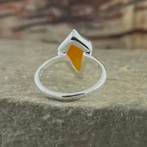 Carnelian Majestic Sterling Silver Ring