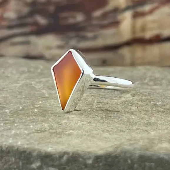 Carnelian Majestic Sterling Silver Ring