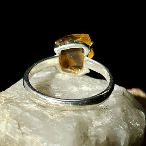Natural Prong Citrine Ring Sterling Silver