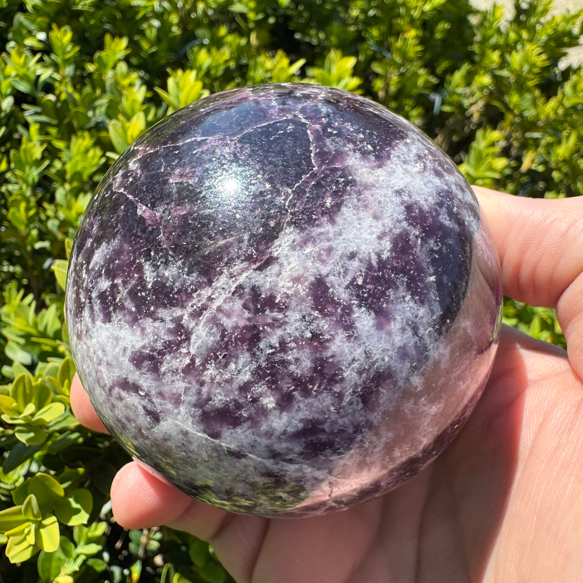 Lepidolite Gemstone Sphere - 70-80Mm